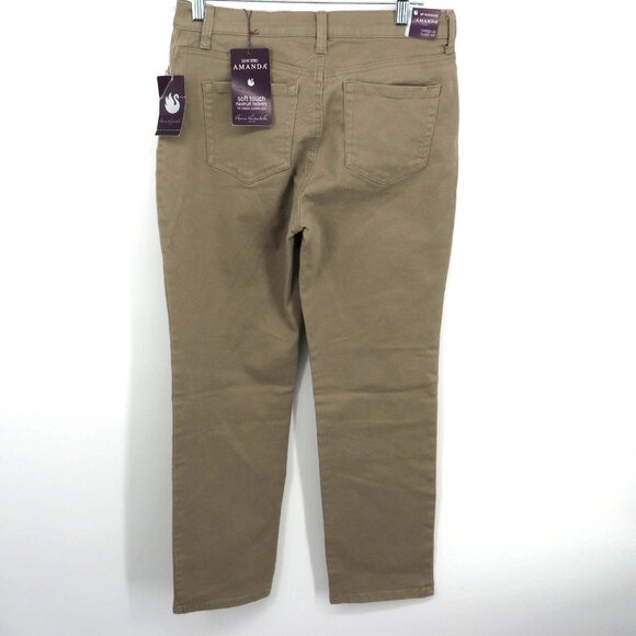 Gloria Vanderbilt Amanda Women's 8P Average Soft Touch Khaki Jeans NWT $40 - Picture 1 of 4